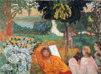 Produktbild von Legendarte - Kunstdruck auf Leinwand - Siesta Pierre Bonnard - Wanddeko, Canvas cm. 60x80
