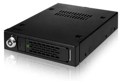 Produktbild von Icy Dock MB991SK-B, SATA, Serial ATA II, Serial ATA III, 6.35 cm (2.5"), Schwarz, Metall, 400g, 10.16 cm