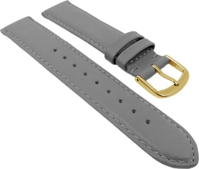 Produktbild von Uhrenarmband aus weichem Kalbsleder Grau Herzog 26698G, Stegbreite:20mm