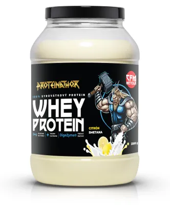 Obrázek produktu pro Proteinathor WPC80 Syrovátkový Protein CFM | 80 % Bílkovin + Digezyme | Citrón a smetana | 2300 g