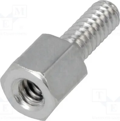 Obrázok produktu pre 10 kusov distančných objímok so závitom, mosadz, vnútorný priemer 5 mm: 2100X05/8, distančný prvok