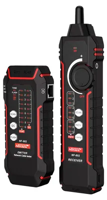 Productafbeelding van Zimilo Profi netwerktester RJ45 RJ11: kabelzoeker met batterij, kabeltester met anti-interferentie, poortflitser, NCV-spanningszoeker en LED voor LAN-kabels
