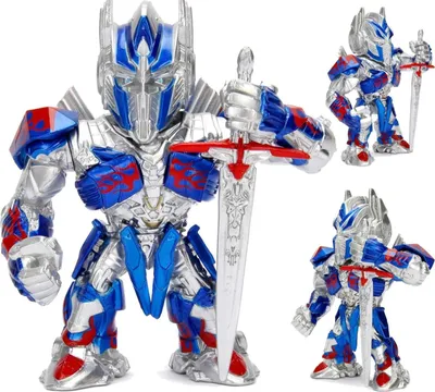 Immagine prodotto di Jada Toys Transformers Optimus Prime, 10 cm, pressofuso, figura da collezione, argento/blu, 253111002
