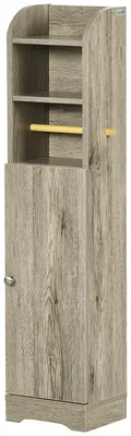 Produktbild von Badezimmerschrank aus Spanplatten mit 2 Einlegeb?den und 2 F?chern, 23 x 18 x 100 cm, Grau