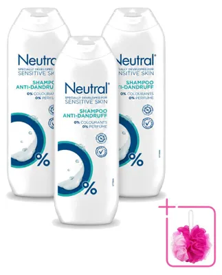 Produktbild von 3 x Neutral Anti-Schuppen Shampoo für empfindliche Haut - 250 ml - Sparpackung - 3 Stücke