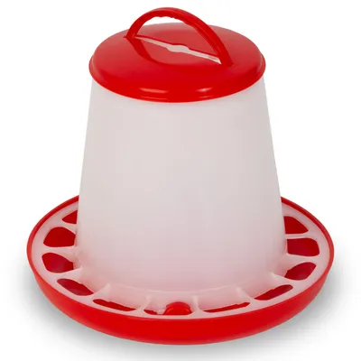 Produktbild von EBERTH Geflügel Futterautomat mit 1,5 kg Kapazität, Futtertrog, Huehnerfutter, Automatische Futterspender, PP-Copolymer