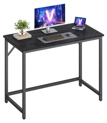 Obrázek produktu pro Psací Stůl, Malý Počítačový Stůl, Kancelářský Stůl, Studijní Stůl, Ložnice, 50 X 100 X 75 Cm, Průmyslový Design, Kovový Rám, Černá Barva