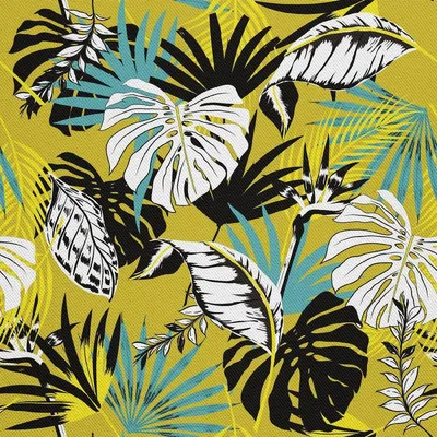 Image de OUTDOOR DÉCORDS OXFORD - motif feuilles sur jaune I DX218