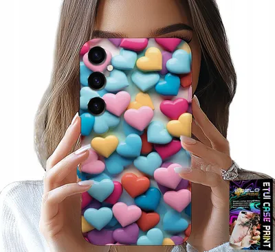 Zdjęcie produktu dla Etui Do Samsung Galaxy S25 Fe - Kolorowe Serca Możliwość Personalizacji