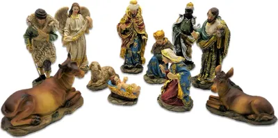 Produktbild von Krippenfiguren 11 - teiliges Set 14,5 cm Krippe Weihnachten