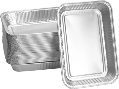 Zdjęcie produktu dla Tacki aluminiowe do Ninja Woodfire, akcesoria do grilla gazowego Weber 20-pak 22 x 15 cm