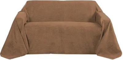 Imagen del producto de Ibenzoa® Manta decorativa para el hogar, 210 x 280 cm – Color marrón oscuro, con aspecto de ante, 100% poliéster, versátil para cubrir sofás/sillones o como manta, lavable a 30°C
