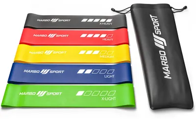Obrázek produktu pro Marbo Sport - Sada 5 odporových pásů 600 x 50 mm - vícebarevné
