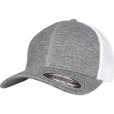 Produktbild von FLEXFIT 6511M | Retro Trucker Melange Cap - Farbe: Grey/White Mesh - Größe: L/XL