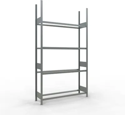 Produktbild von Rädergrundregal 2750x1500x400 mm - 4 Ebenen á 1500 mm, verzinkt