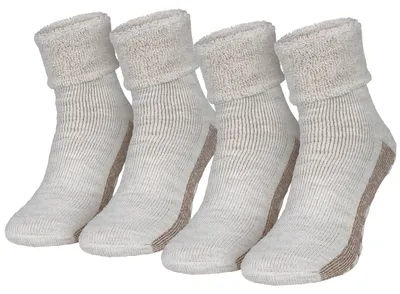 Produktbild von Alpaka-Haussocken mit ABS-Sohle - Rutschfest & warm - Ideal für Zuhause Beige-35/38