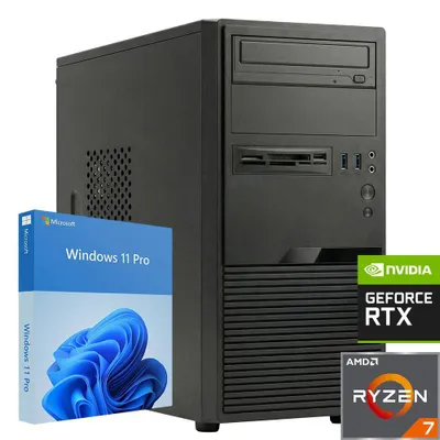 Produktbild von AMD Ryzen 7 - RTX 5050 - 32 GB DDR5 - 1000 GB SSD - WLAN - Bluetooth - CD/DVD - SD/MicroSD - Windows 11 Pro (COMPUGEAR X208-40312)