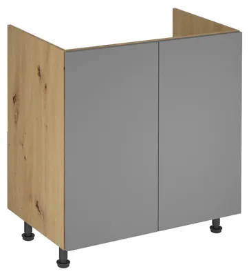 Produktbild von Spülenunterschrank D80Z – Velora – Beige – Push-to-Open Mechanismus