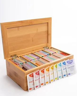 Produktbild von YOGI TEA Probierbox aus Holz | 48 Sorten (96 Beutel) |Tee