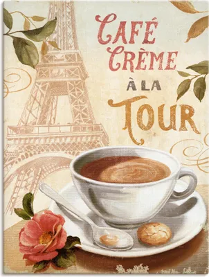 Produktbild von ARTland Leinwandbild Kaffee in Europa II Größe: 45x60 cm