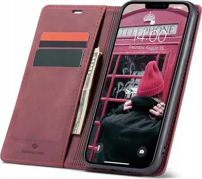 Immagine prodotto di SPACECASE Custodia flip a portafoglio per iPhone 11 rosso