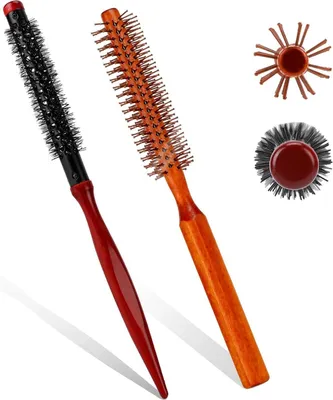 Image de Petite brosse ronde avec poils en nylon pour les boucles et les cheveux volumineux
