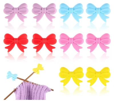 Produktbild von 10 Maschenstopper für Stricknadeln, Silikonspitzenschützer, Schutzkappen für Stricknadeln