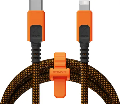 Produktbild von Xtorm CXX2002, 1,5 m, Lightning, USB C, Männlich, Männlich, Schwarz, Orange