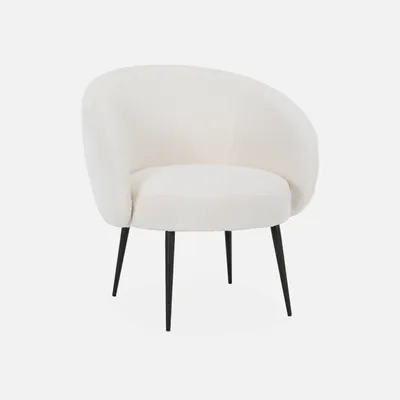 Produktbild von sweeek - Design-Rundsessel mit Bouclé-Bezug - Creme