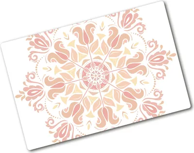 Produktbild von Tulup Glas Herdabdeckplatte - 80x52 cm - Glaskeramikkochfeld-Abdeckung Spritzschutz Glasabdeckplatte - Einteilig - Kunst: Modern & Klassisch - Verzierung Ornament - Beige