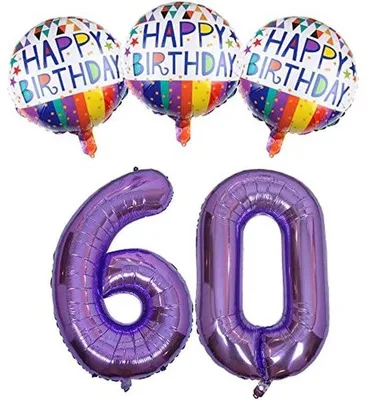 Produktbild von Famanu Ballonset 60. Geburtstag - Bunte Dekoration für Feiern