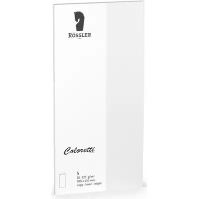 Produktbild von Doppelkarte Coloretti DL hoch VE=5 Stück weiß