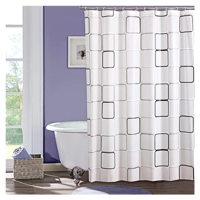 Produktbild von Duschvorhang Antischimmel 180 x 180 cm, Waschbar aus PEVA mit 12 Ringen