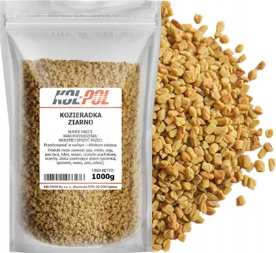Zdjęcie produktu dla KOZIERADKA ZIARNO 1kg Nasiona kozieradki naturalne wysoka jakość Kol-Pol
