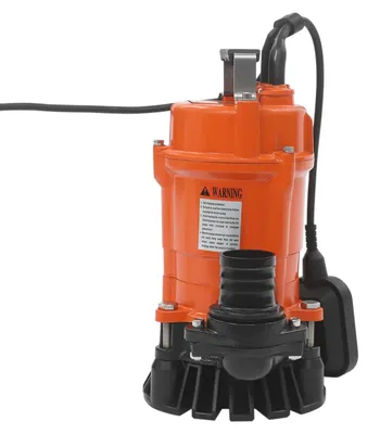 Image de Pompe pour eaux usées - Pompe submersible pour eaux usées - 550 W - Prise européenne - IP68 - 2 850 tr/min - Diamètre de la base : 18 cm - Orange