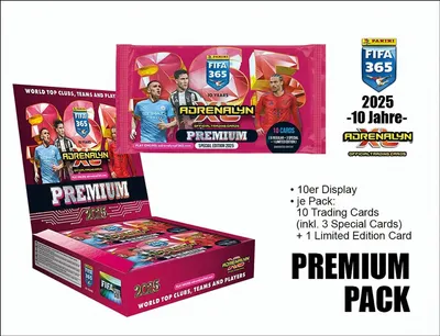 Produktbild von FIFA 365 2024/2025 TC (10 Jahre) Adrenalyn XL – PREMIUM - 10er BOX