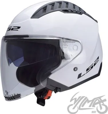 Obrázek produktu pro Motocyklový Kask LS2 OF600 COPTER II Bílý Lesk M - Moderní a Bezpečný