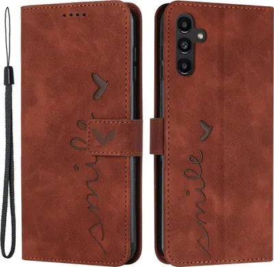 Produktbild von Samsung Galaxy A05s Hülle - Coverup Smile Klapphülle - Braun