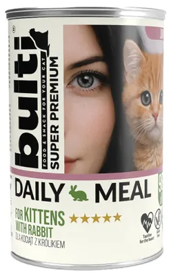 Obrázek produktu pro Krmivo pro kočky – Daily Meal Kitten – Daily Meal Králík – 400 g vlhkého krmiva pro kočky