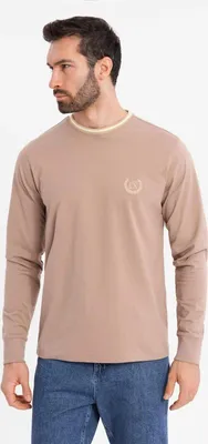 Produktbild von Ombre Clothing Langarm-T-Shirt für Männer Ziia braun XL