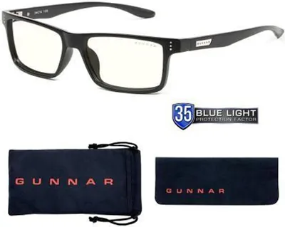 Obrázek produktu pro Gunnar Optiks Vertex, Uni, Obdélník, Klasický, Černá, Průhledná, 5,4 cm