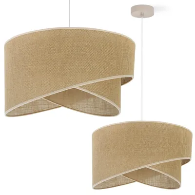 Produktbild von Hängeleuchte JUTA mit Jute-Schirm in Beige Ø45 cm 1-flammig E27
