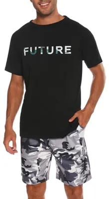 Imagen del producto de Solidchoice - Conjunto de pijama de algodón para hombre, con estampado de camuflaje