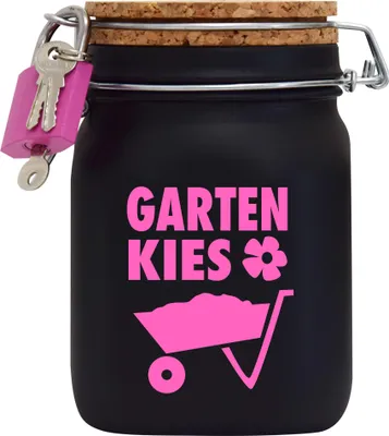 Produktbild von Spardose Geld Geschenk Ideen Garten Kies Schwarz Größe L 1 Liter