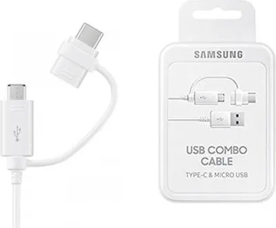 Zdjęcie produktu dla Samsung EP-DG930 - Kabel USB - USB (M) do Micro-USB typ B, USB-C (M) - USB 2.0 - 1,5 m - biay