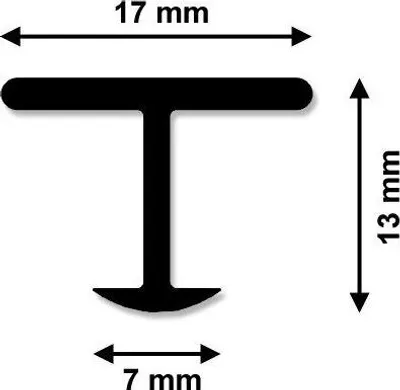 Produktbild von Interdeco T-Lauf Gardinenschiene / T-Laufschiene Kunststoff Weiß, Typ Fineline, 1-läufig, 100 cm