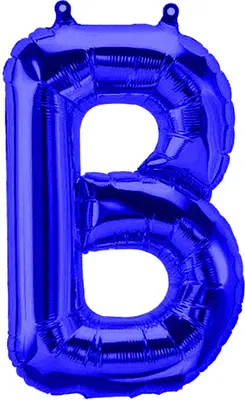 Produktbild von Folienballon Buchstabe B, blau, ca. 40 cm, für Luftbefüllung