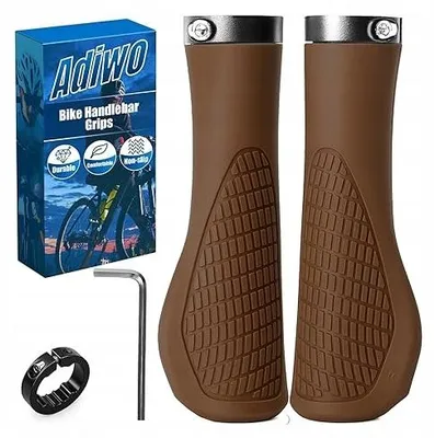 Produktbild von Ergonomische Lenkergriffe für Fahrräder, rutschfest, braun