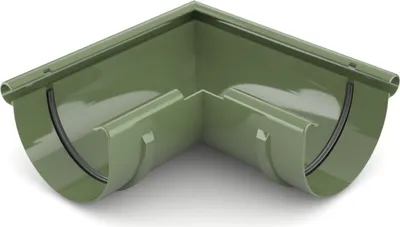 Produktbild von BRYZA Außen-Rinnenwinkel aus Kunststoff Ø 125 mm, Grün RAL 6020