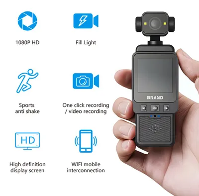 Produktbild von 1080p WLAN-Fahrrad-Dashcam Mini Sportkamera für Motorradfahrer und Vlogger